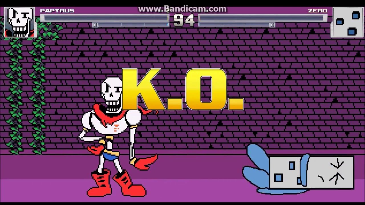 M.U.G.E.N. Undertale: Spagetti n' Papyrus winpose (100+ subs!)
