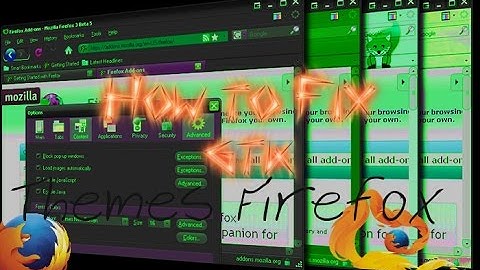 How to fix gtk themes in (Firefox)
