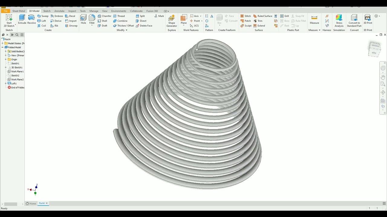 Autodesk Inventor Drawing Spring Using Centerline Parameters LOFT YouTube