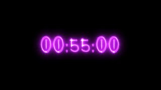 Purple neon vampire timer 55 minutes (countdown)