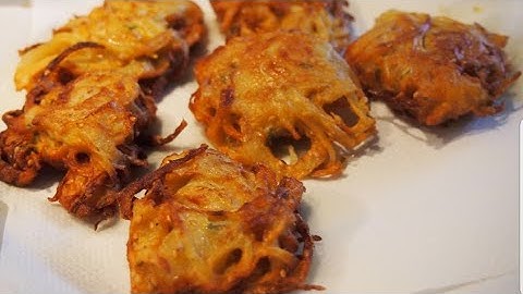 Recette du monde beignets indiens aux oignons "Bhaji indien "/onions bhaji