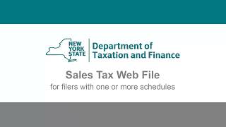 Sales Tax Web File Demonstration for Filers with One or More Schedules