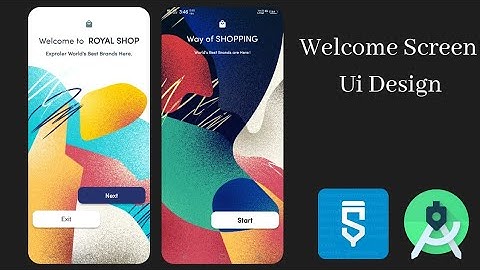Welcome Screen Ui Design || SKETCHWARE ||DESIGN12|| Android Studio ||Free project || ROYAL SOFTWARES