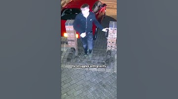 Lad Fights With Gravity When Getting Home Drunk 😂