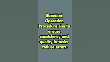 Standard Operating Procedures (SOPs)