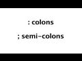 How To Apply Colons And Semi-Colons