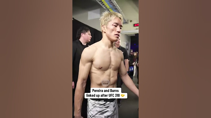 Pereira and Burns backstage at #UFC310 🤝