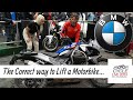 The correct way to lift a motorbike