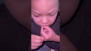 His tooth fell out and he’s trying to put it back in  🤣🤣🤣 #toothless #teeth #tooth #vlog