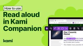 How to use the Read aloud tool in Kami Companion