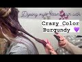 Dyeing My Sister’s hair Burgundy by Crazy Color