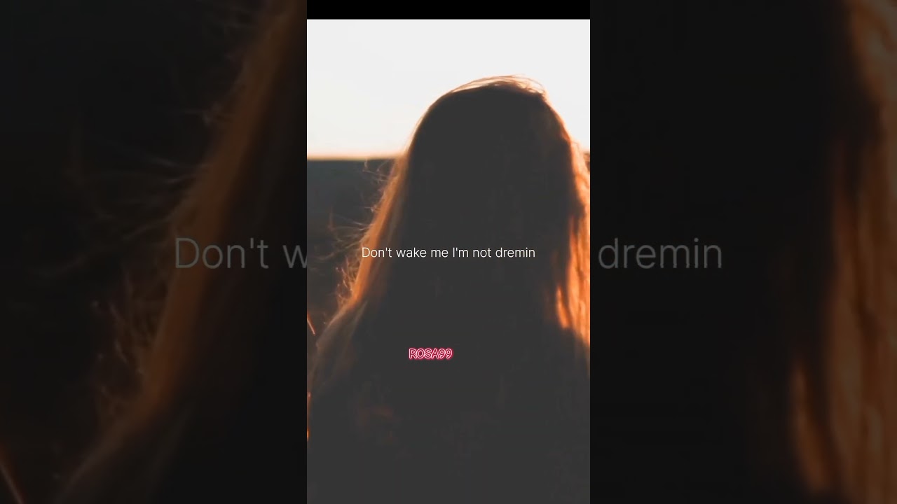 don't wake me I'm not dremin 