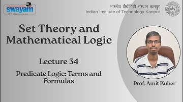 Lecture 34 - Predicate Logic: Terms and Formulas