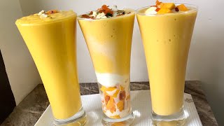 3 easy and tasty mango drink recipes | mango Mastani |mango milkshake |mango lassi recipe