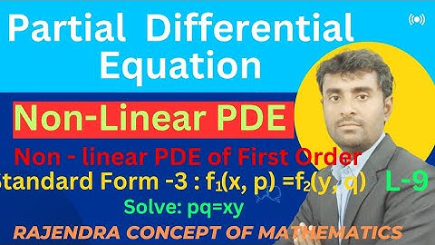 Non-Linear PDE of first Order | Standard form-3 | f1(x,p)=f2(y,q) | Solve : pq=xy