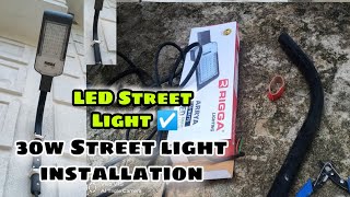 How To 30W lED Street Lights Installation  | Wall fixing  street light | Srmp technical