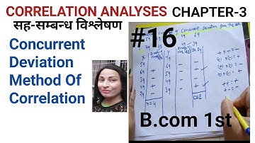 b.com 1st year Statistics|| concurrent deviation method of correlation|| Correlation analysis||