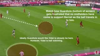 Guardiola gets angry at vidal ex manager bayern