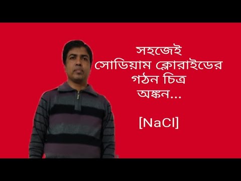 সোডিয়াম ক্লোরাইডের কেলাস গঠন।nacl।।(NaCl)।। সোডিয়াম ক্লোরাইড এর কাঠামো।।Structure of sodium chloride