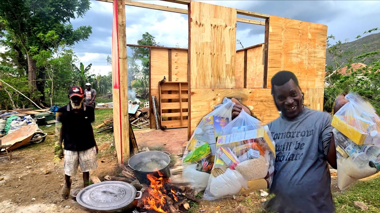 Building back at elderly home that get destroyed from the hurricane. giving care packages.....