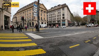 Lausanne, Switzerland🇨🇭 Downtown walk in Lausanne 2023 - 4K HDR 60fps