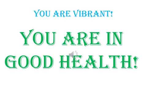 AFFIRMATIONS FOR HEALING