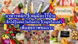 อาหารหลัก 5 หมู่มีอะไรบ้าง เช็กให้รู้แต่ละวันกินครบ 5 หมู่หรือเปล่า เพื่อสุขภาพที่ดีของเรา อาหารหลัก 5 หมู่มีอะไรบ้าง เช็กให้รู้แต่ละวันกินครบ 5 หมู่หรือเปล่า เพื่อสุขภาพที่ดีของเรา
