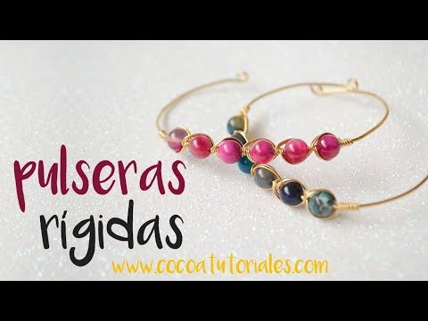 DIY Cómo hacer pulseras rígidas alambre fácil 😍😍 - YouTube