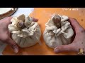 Эксперимент )) Куриная ножка в картошке с грибами в мешочке из теста