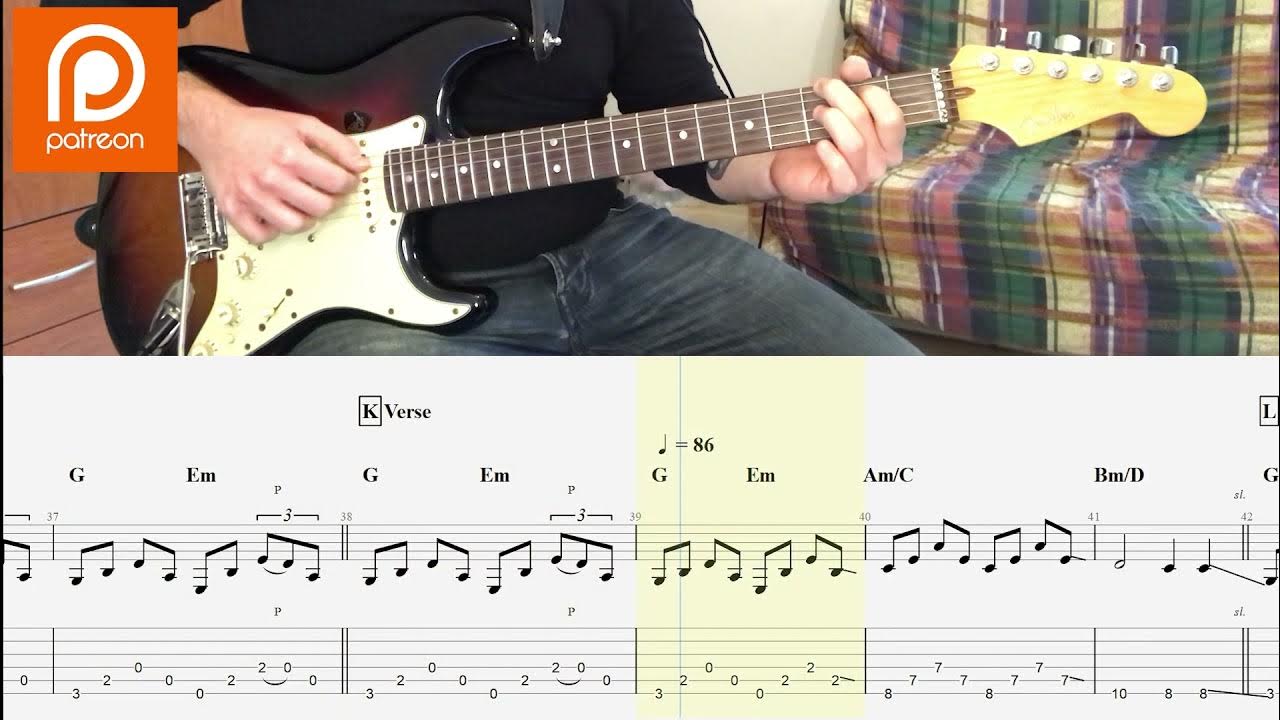 Adele Crazy for you GUITAR COVER + PLAY ALONG TAB + SCORE YouTube