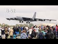 B-52 Destroy Runway Lights during crab walking taxi after an impressive airshow rare display