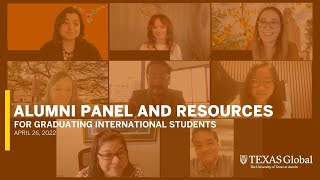 Alumni Panel and Resources for Graduating International Students