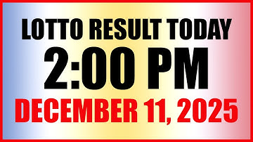 Lotto Result Today 2pm Draw December 11, 2025 Swertres Ez2 PCSO