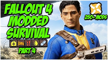 (SHORTS) Fallout 4 Modded Survival Mode Part 4 (250+ Mods) | PC, NEXUS MODS, SURVIVAL
