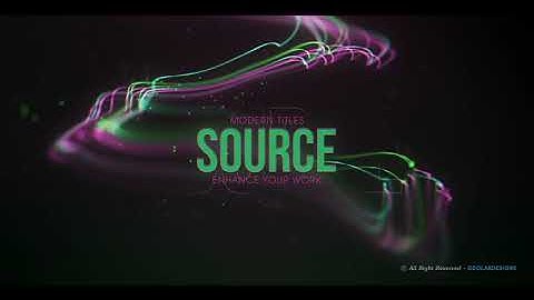 Swirl Lights Trail Titles l Particles Line Titles l Colorful Trails Titles l Flow Lines Titles