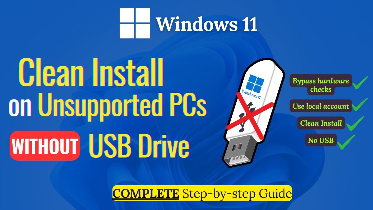 How to Clean Install Windows 11 on Unsupported PCs without USB Drive ...