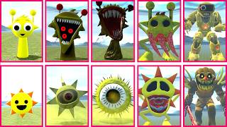 NEW COMPARISON SPRUNKI SIMON FAMILY VS SPRUNKI SUN LIGHTNING TRANSFORMATIONS