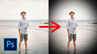 Как сделать виньетку или затемнить края фото в фотошопе