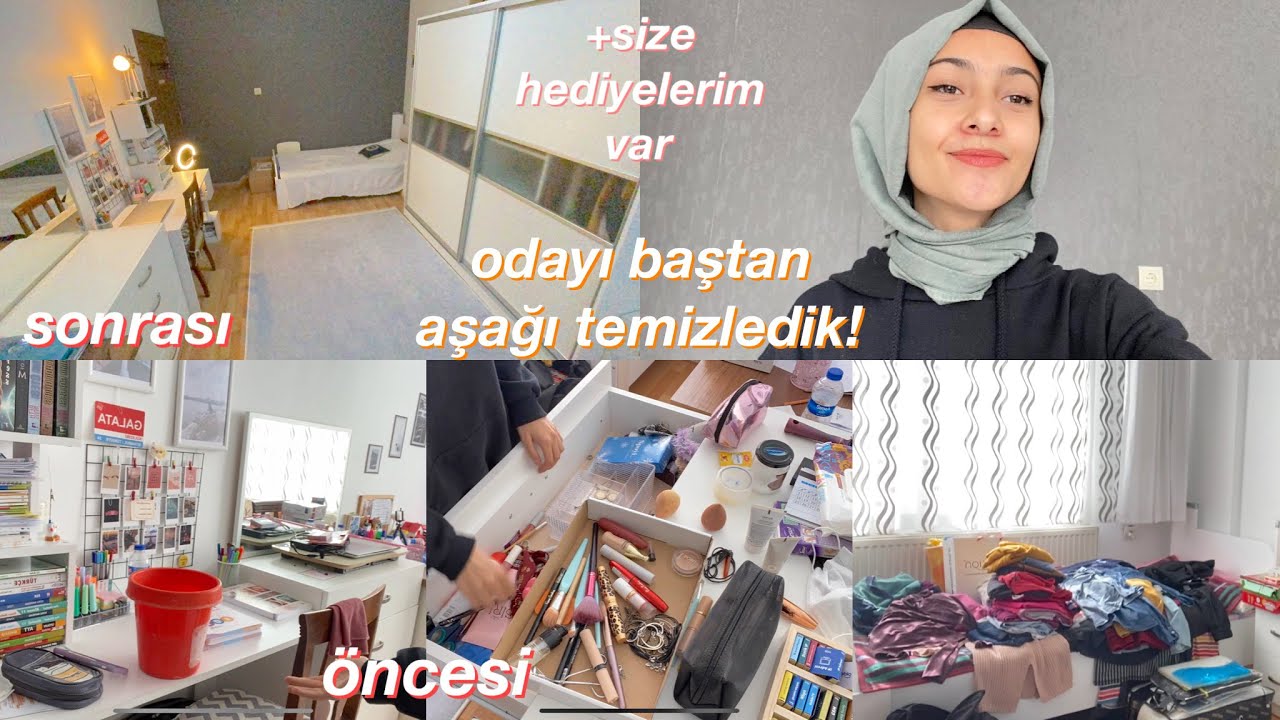 odayı baştan aşağı temizleyelim! 🤯 3 haftalık tatile giriş?🥳 + çekiliş