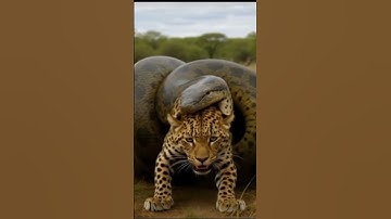 giant python attack swallow leopard #animals #funny  #shorts