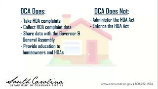 What Role Does SCDCA Play in the HOA Act?