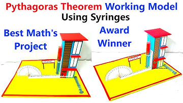 pythagoras theorem working model maths project using syringes - howtofunda @craftpiller