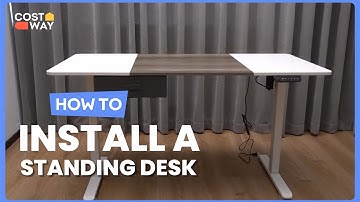 How to Install the Height Adjustable Electric Standing Desk with USB | JV10998 #costway #howto