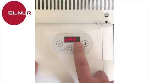 Elnur HHR Storage Heater - Step 1: Setting the Day & Time on your Ecombi HHR