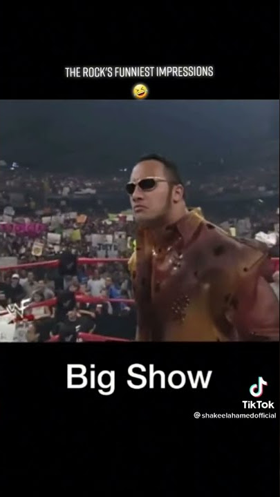 #funny #wwe #therock #kane #bigshow #wwf #impression 'the rock impersonates the Big show & Kane 😂