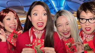 On CHINESE NEW YEARS a Flight attendant tries to spread luck to SINGLES and it backfires