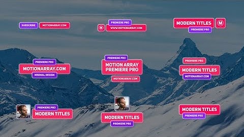 New Titles Premiere Pro Templates