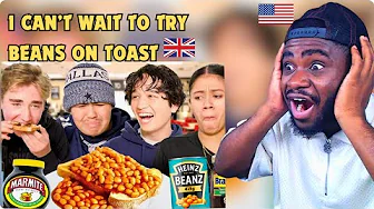 American Reacts to U.S. High Schoolers Trying British Food for the First Time!