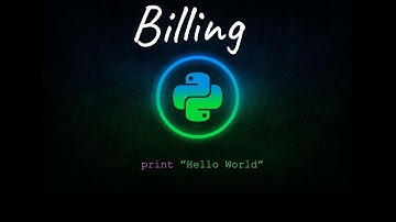 Making a simple billing algorithem in python