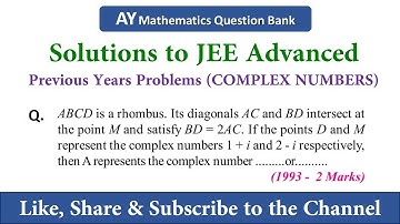 ABCD is a Rhombus. Its Diagonals AC and BD Intersect at M and satisfy BD = 2AC. If the Points D...